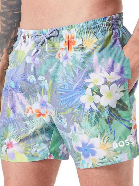 Фиолетовые шорты пляж BOSS: фото 1 - Invogue