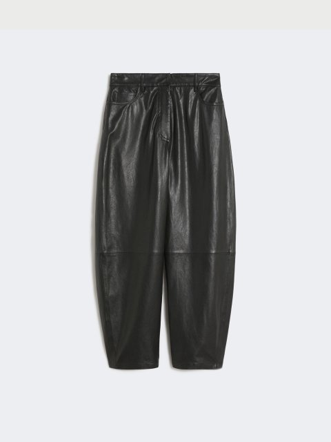 Чорні брюки WEEKEND MAX MARA шкіряні: фото - Invogue