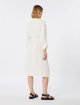 Бежева сукня з поясом Max Mara з льону: фото 3 - Invogue