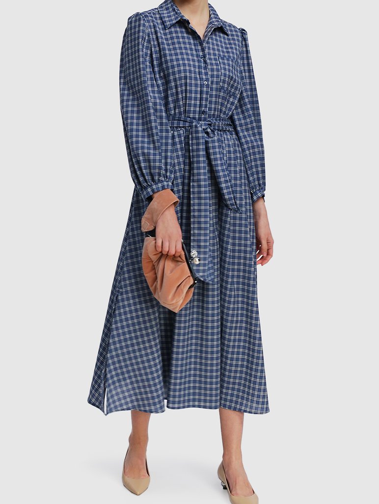 Синее платье WEEKEND MAX MARA: фото 1 - Invogue