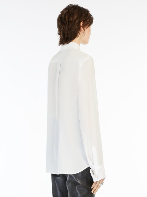 Біла сорочка Sportmax шовкова: фото 2 - Invogue