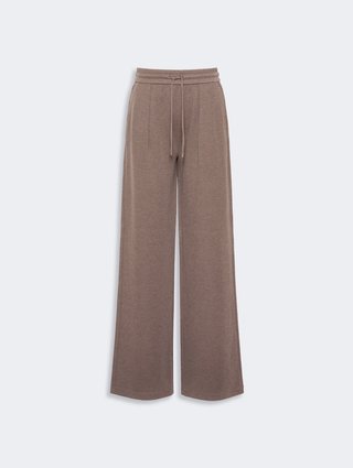 Коричневі штани Max Mara з бавовни та шовку: фото - Invogue