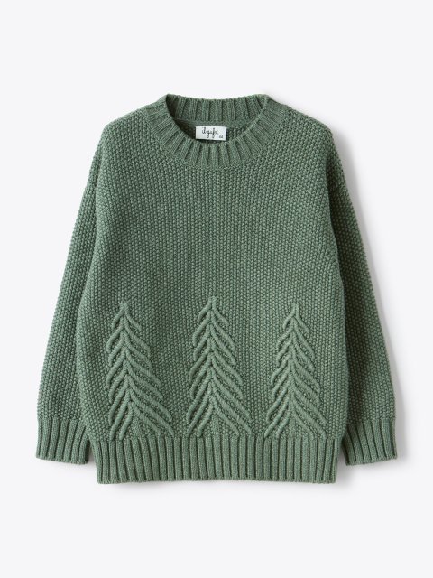 Зелений светр IL GUFO з бавовни: фото - Invogue