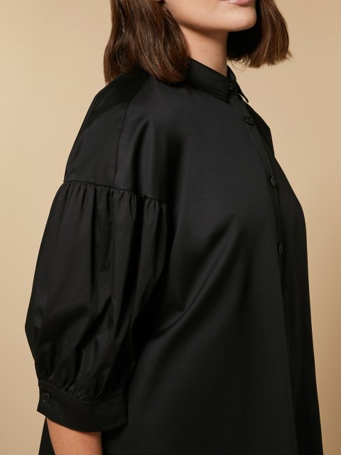 Чёрная рубашка MARINA RINALDI: фото 3 - Invogue