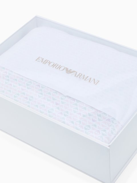 Розовое одеяло Emporio Armani из хлопка: фото 3 - Invogue