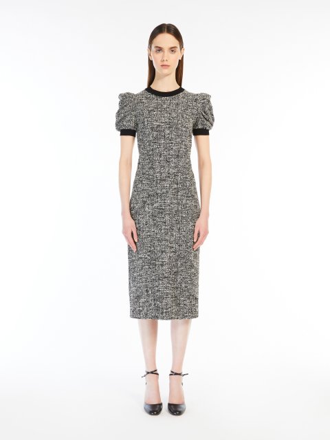 Чорно-біла сукня Max Mara у твідовому стилі: фото 1 - Invogue
