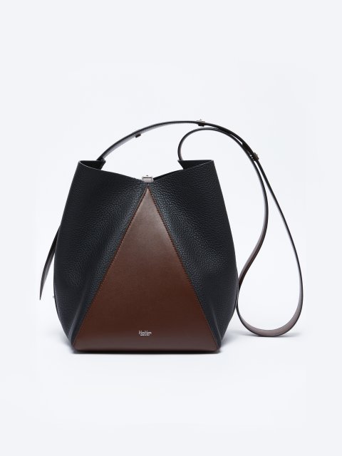 Коричнево-чорна сумка Max Mara з квадратною основою: фото - Invogue