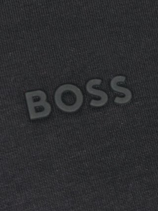 Чорна спортивна кофта BOSS з бавовни та еластану: фото 3 - Invogue
