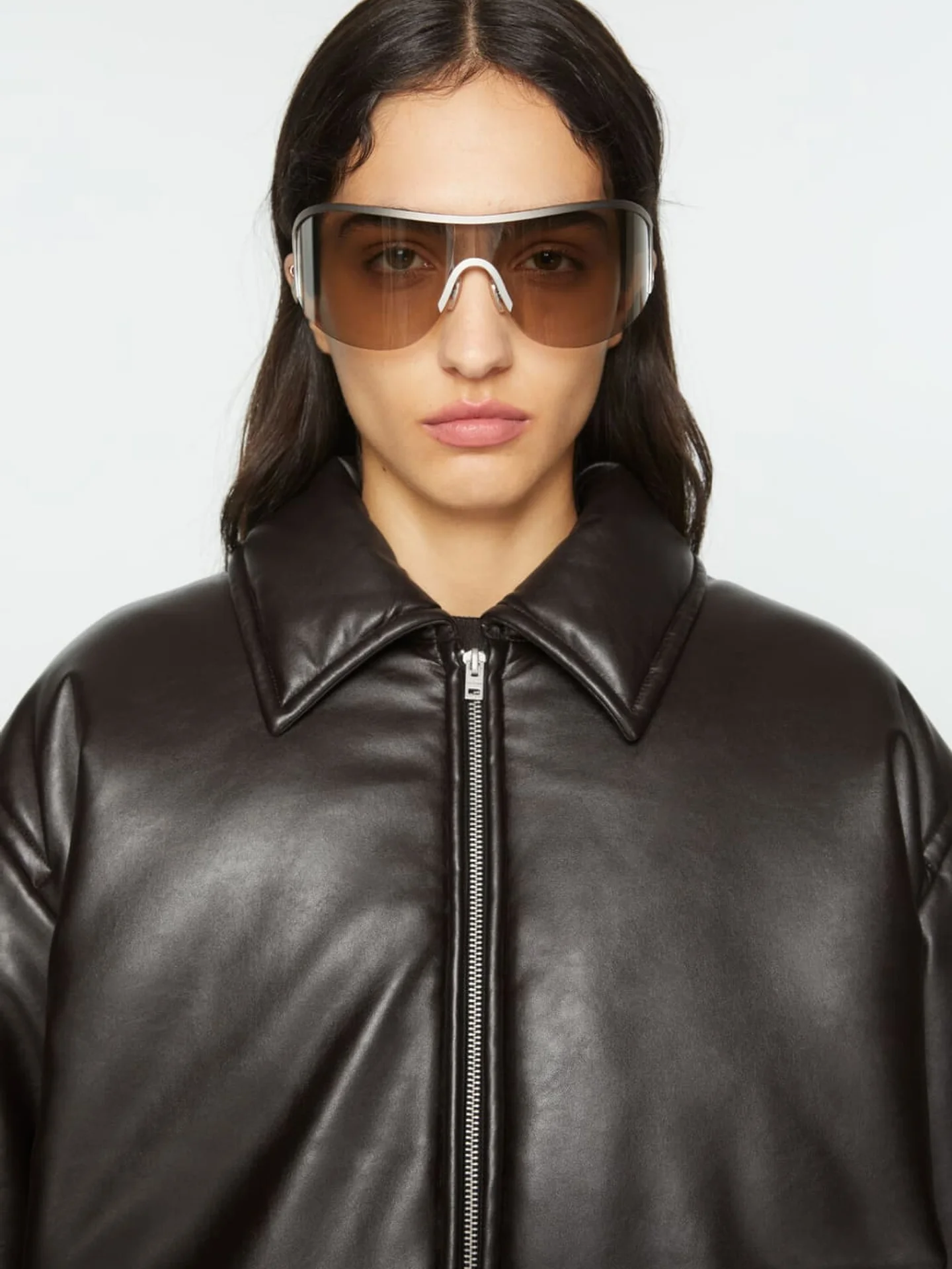 Коричневая куртка-бомбер Acne Studios свободного кроя - купить на