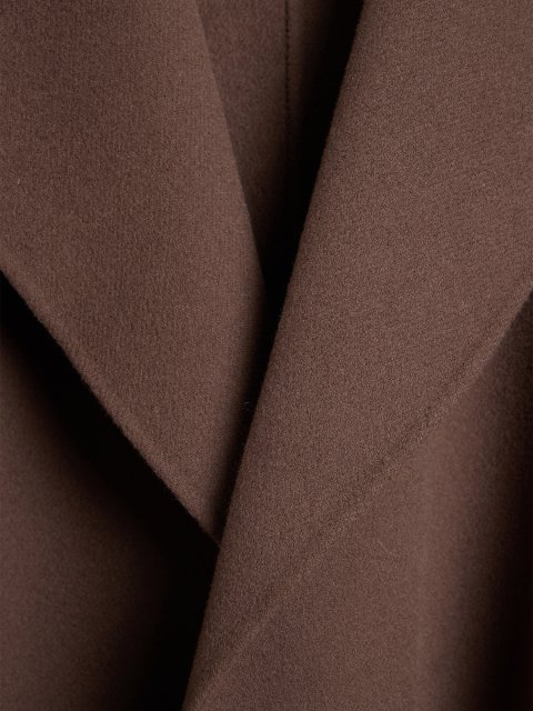 Шоколадне пальто Max Mara з вовни: фото 2 - Invogue