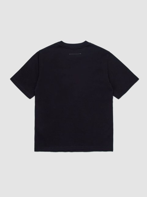 Черная футболка MM6 KID с контрастным принтом: фото 1 - Invogue