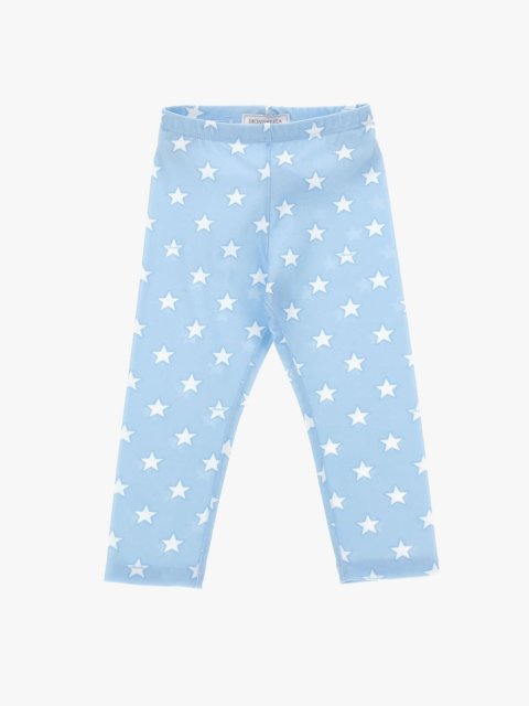 Голубые леггинсы MONNALISA со звездным принтом: фото - Invogue