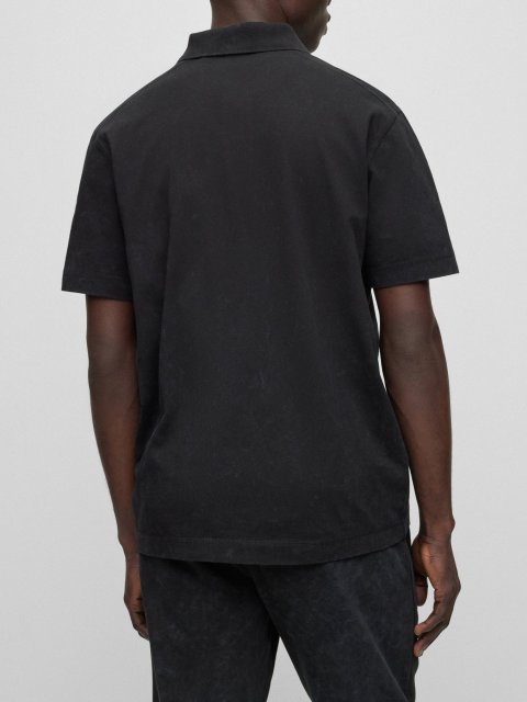 Черное поло BOSS: фото 2 - Invogue