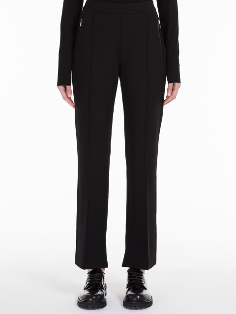 Черные брюки WEEKEND MAX MARA с карманами и застежкой-молнией: фото 1 - Invogue