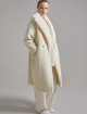 Біле пальто Teddy oversize Max Mara з бленду альпаки та шовку: фото 5 - Invogue
