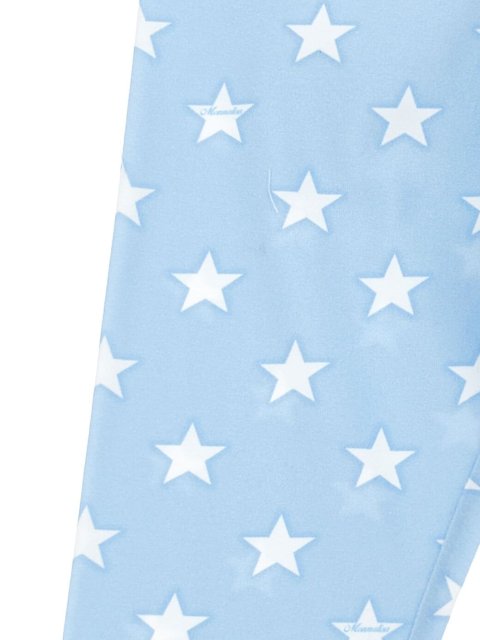 Голубые леггинсы MONNALISA со звездным принтом: фото 3 - Invogue