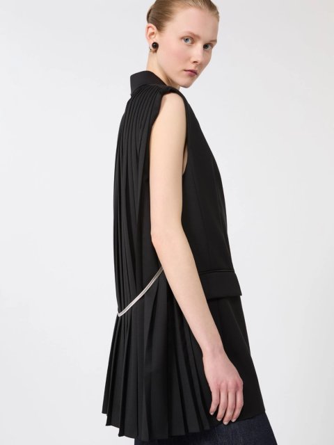 Чорний жилет SPORTMAX з суміші вовни: фото 4 - Invogue