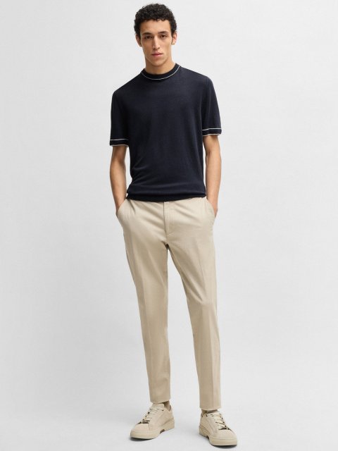 Темно-синій светр Boss з короткими рукавами: фото 1 - Invogue