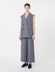 Синій жилет в смужку Max Mara з льону: фото 1 - Invogue