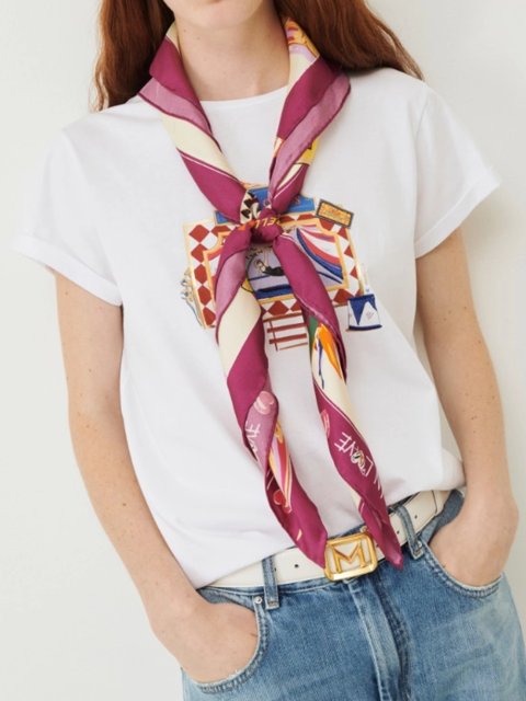 Розовый платок MARELLA: фото 3 - Invogue