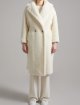 Біле пальто Teddy oversize Max Mara з бленду альпаки та шовку: фото 1 - Invogue