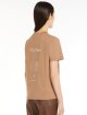 Коричневая футболка MAX MARA с принтом: фото 2 - Invogue