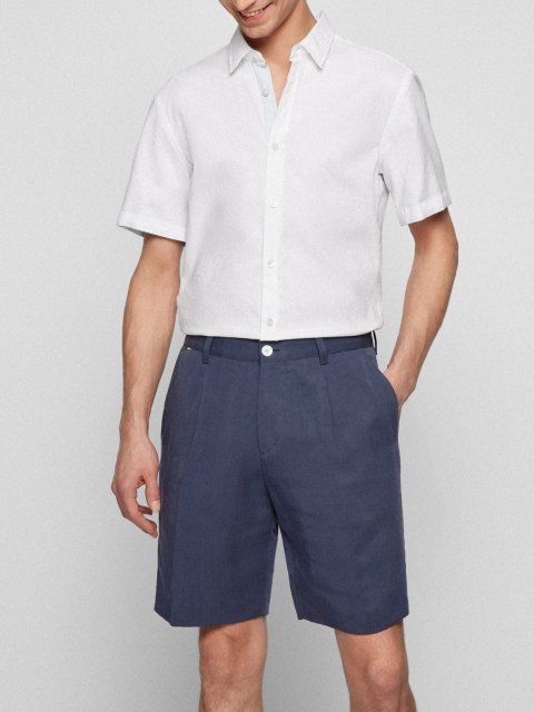 Белая рубашка BOSS: фото 1 - Invogue