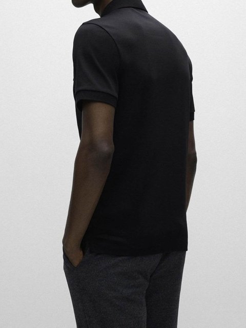 Чорне поло BOSS: фото 2 - Invogue