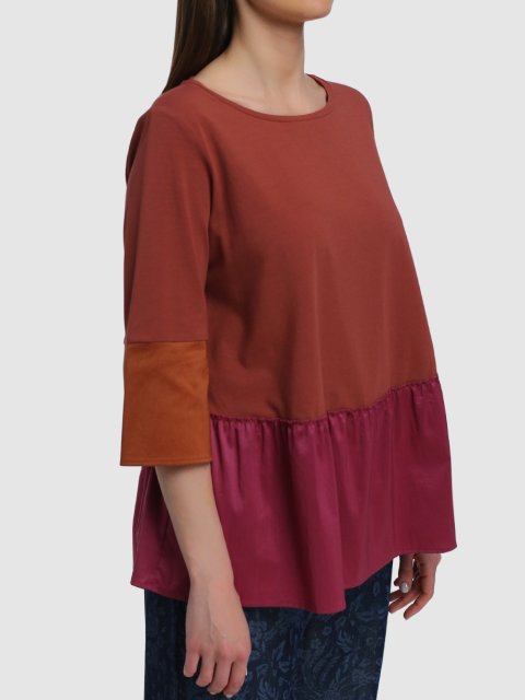 Темно-рожева блуза MARINA RINALDI : фото 2 - Invogue