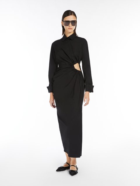Чорна сукня Max Mara з бавовняного попліну: фото 1 - Invogue