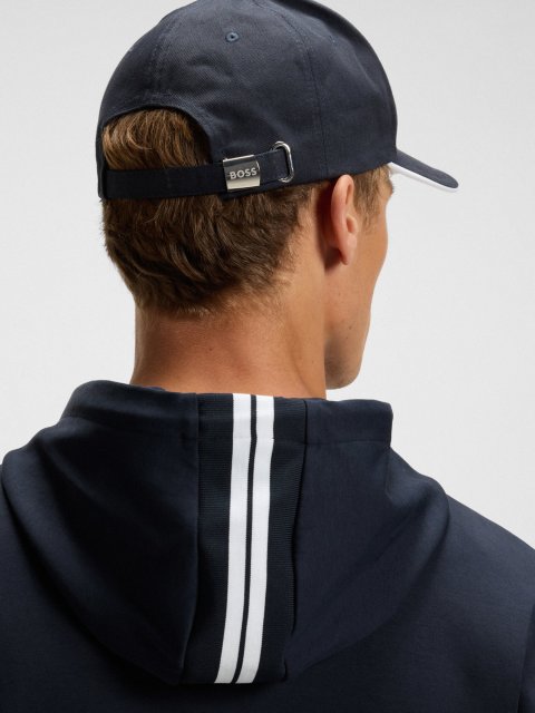 Темно-синій світшот BOSS з бавовни: фото 4 - Invogue