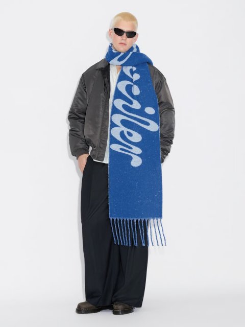 Синій шарф Holzweiler з вовни та альпаки: фото 1 - Invogue