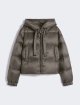 Сірий пуховик MAX MARA стьобаний: фото - Invogue