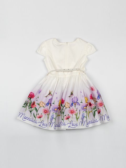 Кремовое платье MONNALISA: фото 1 - Invogue