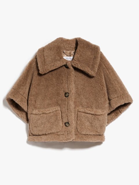 Сіре пончо MAX MARA з альпаки, кашеміру та шовку: фото - Invogue
