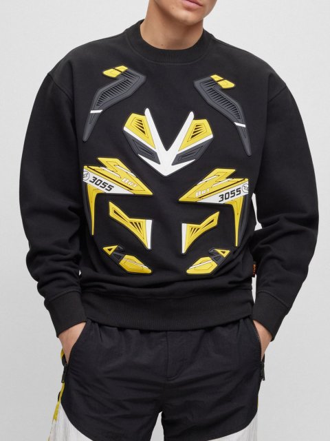 Чёрный свитшот BOSS: фото 1 - Invogue