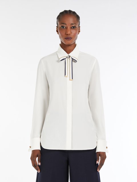 Біла сорочка Max Mara шовкова: фото 2 - Invogue