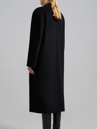 Чорне пальто MAX MARA з вовни та кашеміру: фото 2 - Invogue