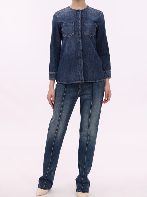 Темно-синя сорочка SPORTMAX : фото 1 - Invogue
