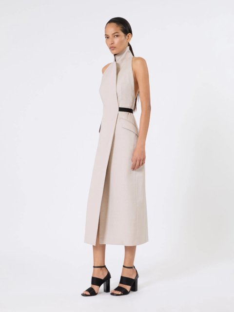 Бежева сукня Max Mara з суміші бавовни та вовни: фото 3 - Invogue