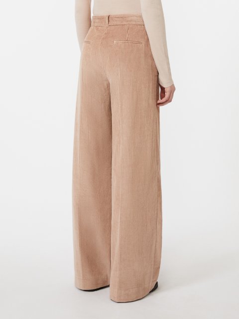 Кремовые брюки WEEKEND MAX MARA из хлопка: фото 3 - Invogue