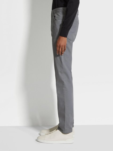 Джинси Zegna з еластичної бавовни сірі: фото 2 - Invogue