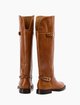 Светло-коричневые сапоги Marc Cain из кожи: фото 2 - Invogue