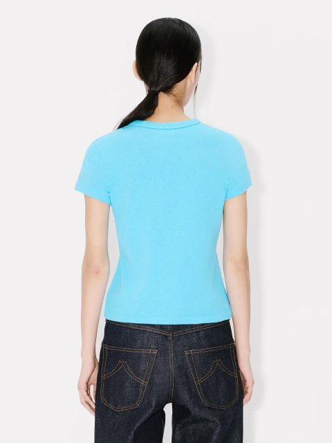 Бирюзовая футболка Kenzo из хлопка: фото 2 - Invogue