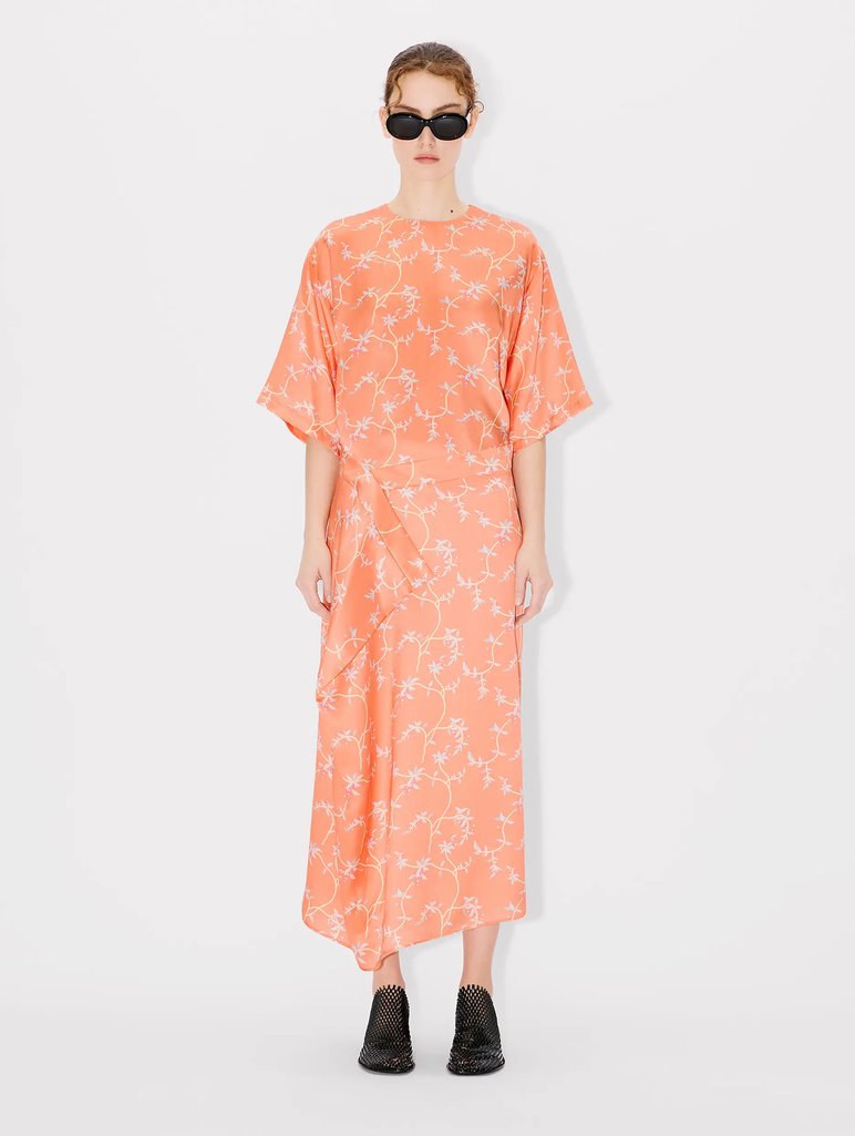 Помаранчева спідниця Kenzo шовкова: фото 1 - Invogue