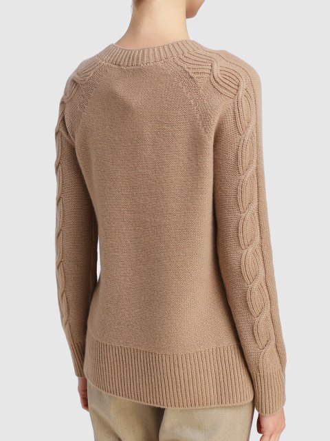 Бежевый свитер MAX MARA: фото 3 - Invogue