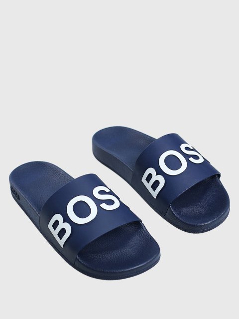 Сині шльопанці BOSS : фото 1 - Invogue