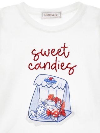 Футболка «Sweet Candies» Monnalisa: фото 2 - Invogue