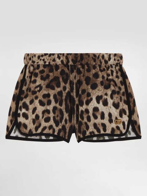 Шорти з леопардовим принтом Dolce&Gabbana з поліаміду та еластану: фото - Invogue
