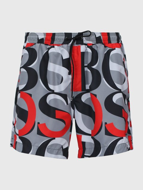 Красные шорты пляж BOSS: фото - Invogue